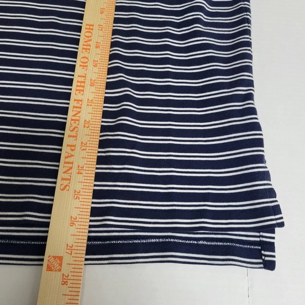 Polo Ralph Lauren Mens‎ Large Striped Short Sleeve Polo Shirt Navy White